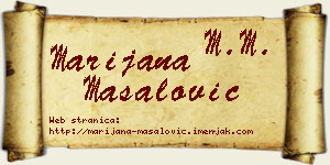Marijana Masalović vizit kartica
